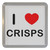 I Love Crisps - Plastic Tea Coaster / Beer Mat