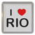 I Love Rio - Plastic Tea Coaster / Beer Mat