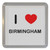 I Love Birmingham - Plastic Tea Coaster / Beer Mat