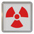 Red Nuclear Symbol - Plastic Tea Coaster / Beer Mat Red Nuclear Symbol - Plastic Tea Coaster / Beer Mat