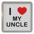 I Love My Uncle - Plastic Tea Coaster / Beer Mat