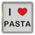 I Love Pasta - Plastic Tea Coaster / Beer Mat
