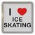 I Love Ice Skating - Plastic Tea Coaster / Beer Mat