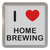 I love Home Brewing - Plastic Tea Coaster / Beer Mat