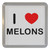 I Love Melons - Plastic Tea Coaster / Beer Mat I Love Melons - Plastic Tea Coaster / Beer Mat