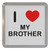 I Love My Brother - Plastic Tea Coaster / Beer Mat I Love My Brother - Plastic Tea Coaster / Beer Mat