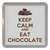 Keep Calm and Eat Chocolate - Plastic Tea Coaster / Beer Mat