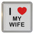 I Love My Wife - Plastic Tea Coaster / Beer Mat