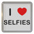 I love Selfies - Plastic Tea Coaster / Beer Mat