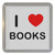 I Love Books - Plastic Tea Coaster / Beer Mat