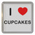 I Love Cupcakes - Plastic Tea Coaster / Beer Mat I Love Cupcakes - Plastic Tea Coaster / Beer Mat