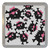 Skull Bow Pattern - Plastic Tea Coaster / Beer Mat