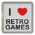 I Love Retro Games - Plastic Tea Coaster / Beer Mat