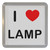 I love Lamp - Plastic Tea Coaster / Beer Mat