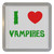 I Love Vampires - Plastic Tea Coaster / Beer Mat