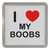I Love My Boobs - Plastic Tea Coaster / Beer Mat I Love My Boobs - Plastic Tea Coaster / Beer Mat