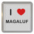 I Love Magaluf - Plastic Tea Coaster / Beer Mat