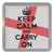 England Keep Calm and Carry On - Plastic Tea Coaster / Beer Mat