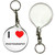 I Love Photography - 55mm Button Badge Key Ring
