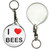 I Love Bees - 55mm Button Badge Key Ring I Love Bees - 55mm Button Badge Key Ring