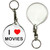 I love Movies - 55mm Button Badge Key Ring