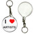 I Love Artists - 55mm Button Badge Key Ring I Love Artists - 55mm Button Badge Key Ring