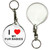 I love My Fur Babies - 55mm Button Badge Key Ring I love My Fur Babies - 55mm Button Badge Key Ring
