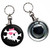Black Skull with Bow - 55mm Button Badge Bottle Opener Black Skull with Bow - 55mm Button Badge Bottle Opener