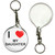I Love My Daughter - 55mm Button Badge Key Ring