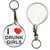 I Love Drunk Girls - 55mm Button Badge Key Ring I Love Drunk Girls - 55mm Button Badge Key Ring