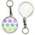 Rainbow Star Pattern - 55mm Button Badge Key Ring Rainbow Star Pattern - 55mm Button Badge Key Ring
