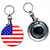 USA Flag - 55mm Button Badge Bottle Opener