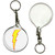 Lightning Bolt White - 55mm Button Badge Key Ring