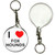 I Love Foxhounds - 55mm Button Badge Key Ring