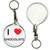 I Love Chocolate - 55mm Button Badge Key Ring