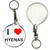 I Love Hyenas - 55mm Button Badge Key Ring