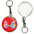 Red Robot Couple - 55mm Button Badge Key Ring