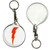 Lightning Bolt Red - 55mm Button Badge Key Ring