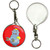 Red Boy Robot - 55mm Button Badge Key Ring