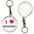 I love Boozing - 55mm Button Badge Key Ring