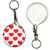 Heart Pattern - 55mm Button Badge Key Ring Heart Pattern - 55mm Button Badge Key Ring