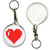Pixel Heart - 55mm Button Badge Key Ring