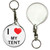 I Love My Tent - 55mm Button Badge Key Ring I Love My Tent - 55mm Button Badge Key Ring