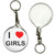 I Love Girls - 55mm Button Badge Key Ring I Love Girls - 55mm Button Badge Key Ring