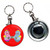 Red Robot Couple - 55mm Button Badge Bottle Opener
