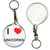 I Love Unicorns - 55mm Button Badge Key Ring