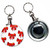Bow Pattern - 55mm Button Badge Bottle Opener Bow Pattern - 55mm Button Badge Bottle Opener