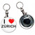 I Love Zurich - 55mm Button Badge Bottle Opener I Love Zurich - 55mm Button Badge Bottle Opener
