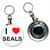 I Love Seals - 55mm Button Badge Bottle Opener