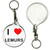 I Love Lemurs - 55mm Button Badge Key Ring I Love Lemurs - 55mm Button Badge Key Ring